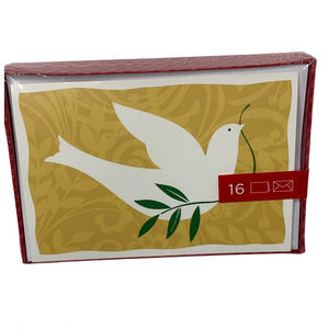 Holiday White Dove Christmas Card 16 Count New